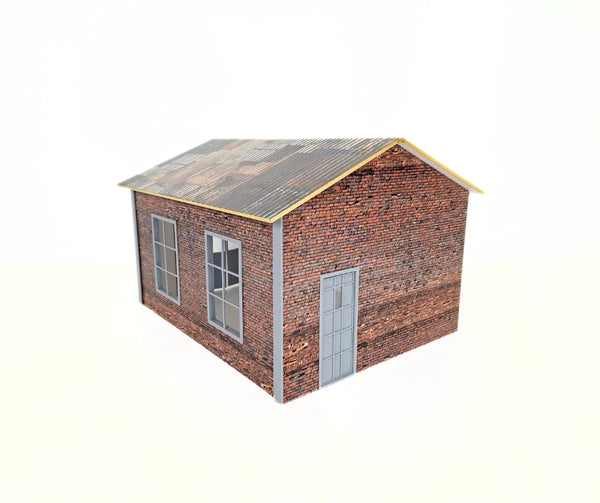 Brick Garage Diorama Kit – 1:24 Scale Diecast Model Car Display Building 1/24