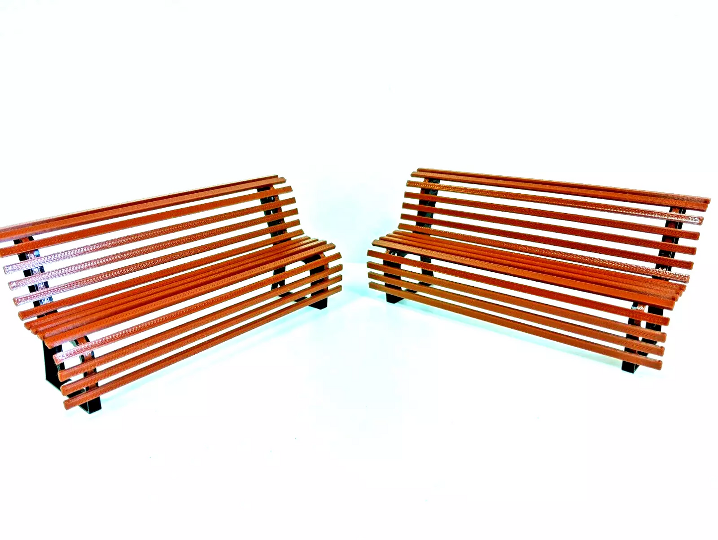 Diorama parts Street benches 1:18 scale Garden scene decoration Park decor 1/18