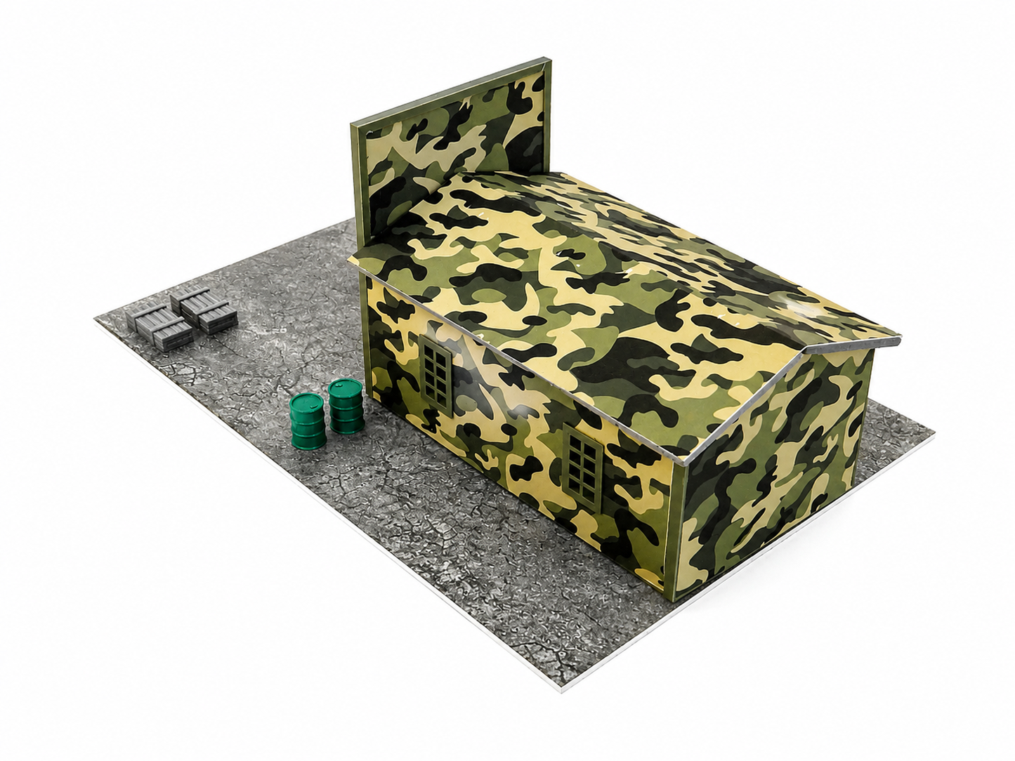 Military Car Garage Diorama – Scale 1:60–1:64 Display Diecast Vehicle Models