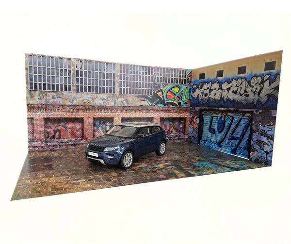 1:18 Scale Urban Graffiti Garage Diorama Kit - Model Car Display Scene SIZE 1/18