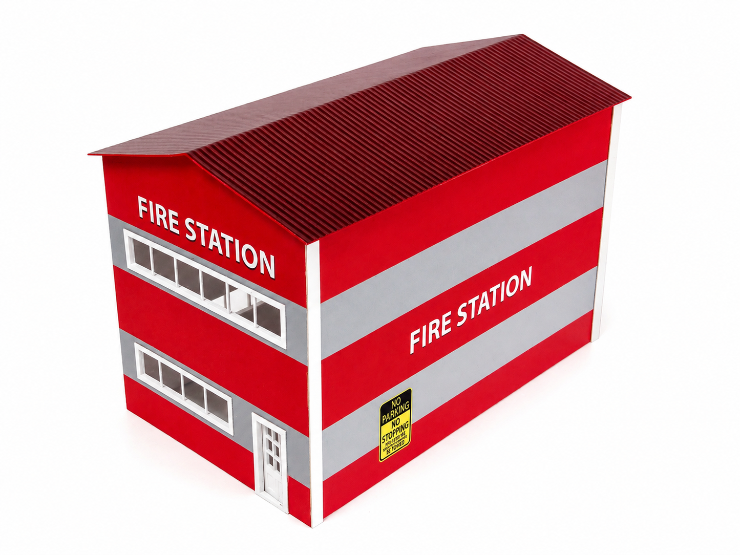 Scale 1:43 Fire station set Diorama model kit Display decoration Fire department miniature model