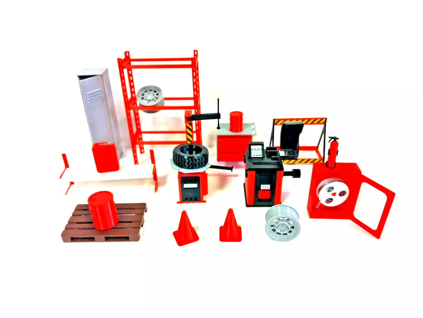 Auto service equipment Tire shop tools 1:18 scale Model car display decoration