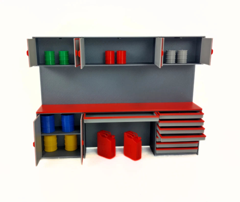 1:18 Scale Tool Cabinet with Accessories – Model Car Garage Diorama Equipment