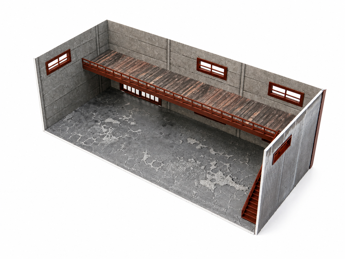 Two-Floor Auto Service Car Model Diorama Garage Display Scale 1:60 - 1:64