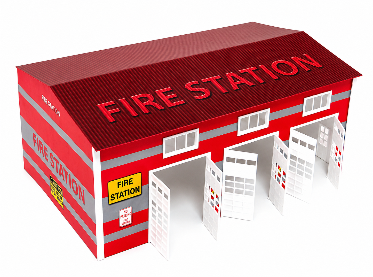 Scale 1:43 Fire station set Diorama model kit Display decoration Fire department miniature model