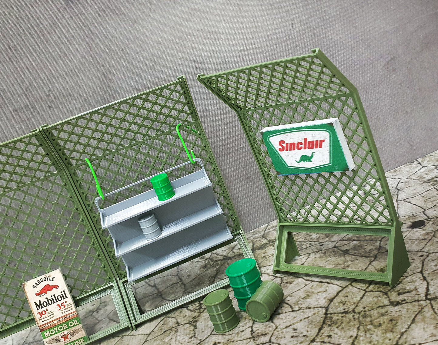 Diorama car garage props set. Scale 1:24.