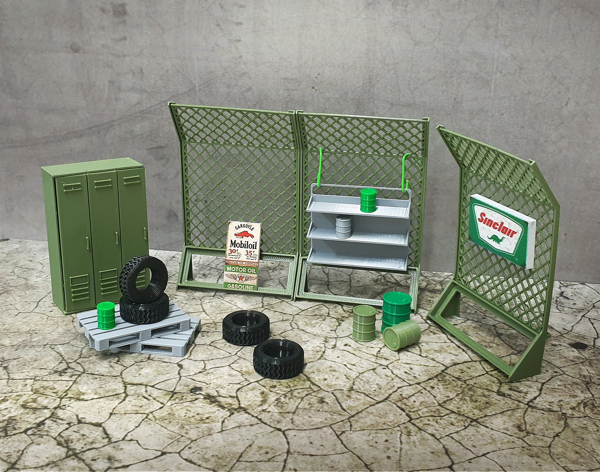 Lockershelf Diorama Parts 1:24 Garage Furniture Brand New Open