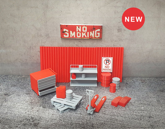 Car garage tools set. Scale 1:24.