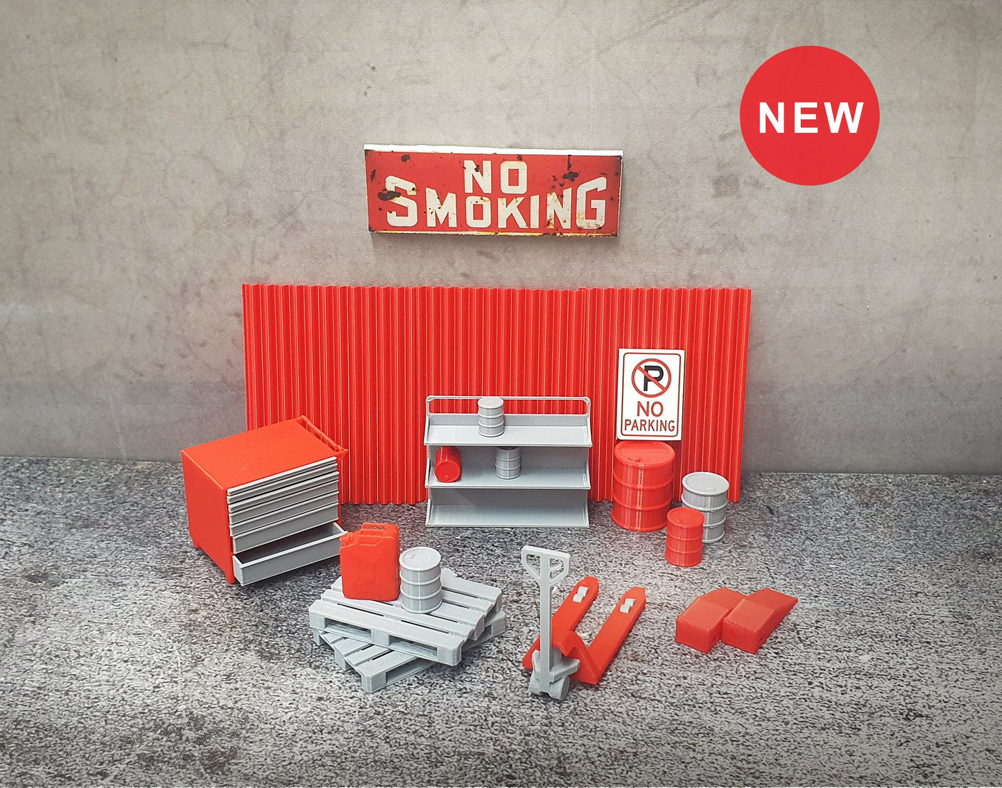 Diorama car garage props set. Scale 1:24.