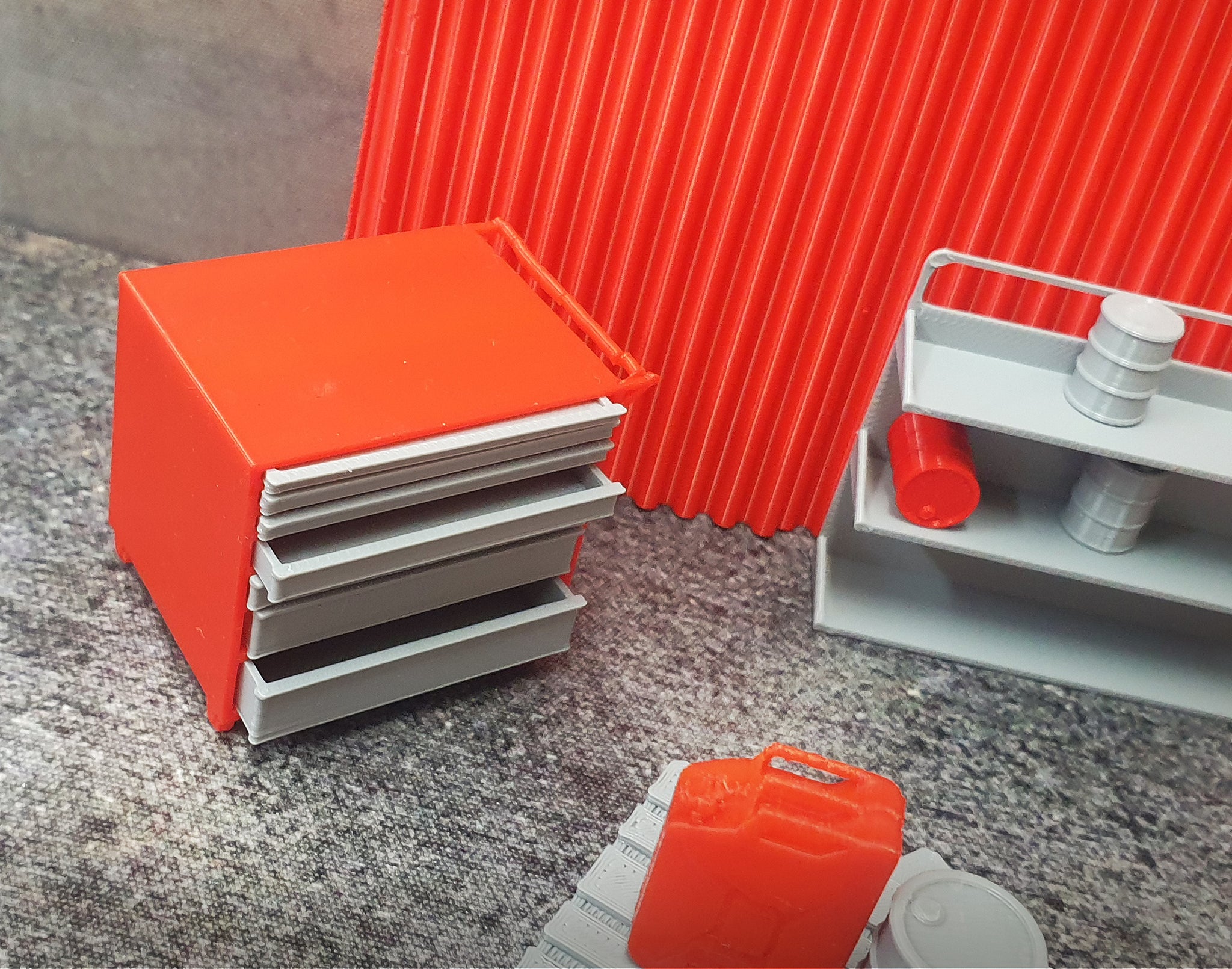 Lockershelf Diorama Parts 1:24 Garage Furniture Brand New Open