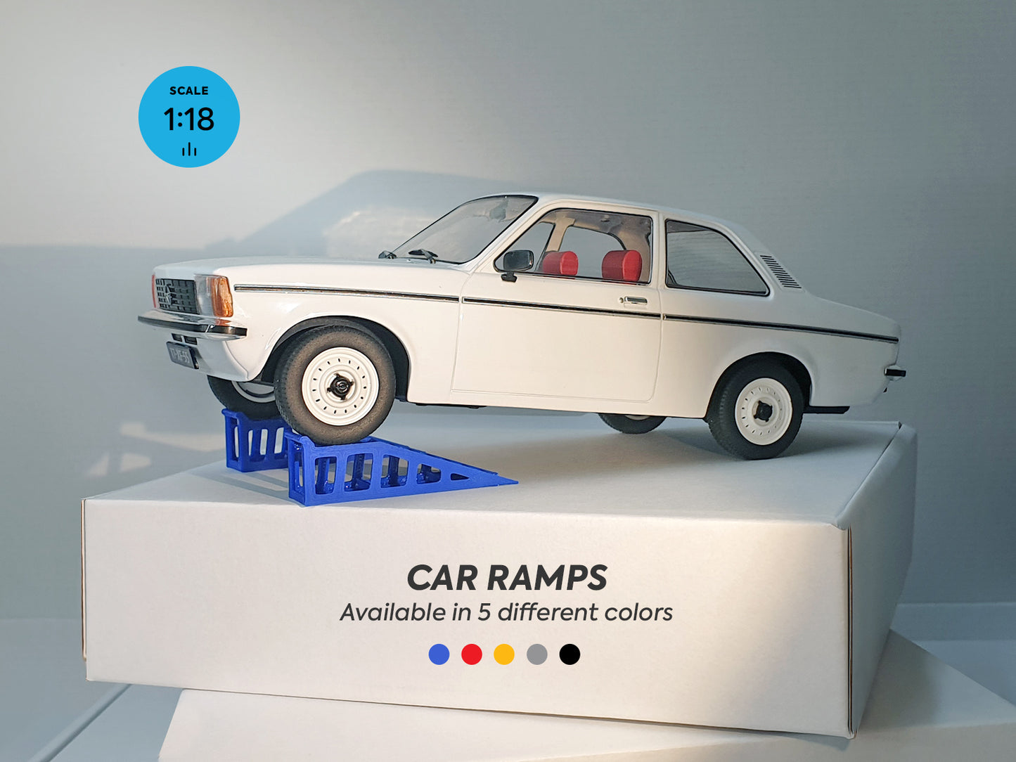 Diorama car ramps. Scale 1:18.