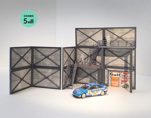 Concrete modular garage. Scale 1:43.