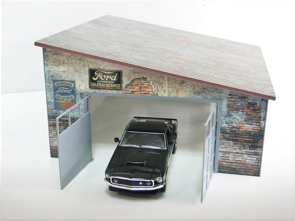 DIY Auto service model garage shed. Scale 1:24.