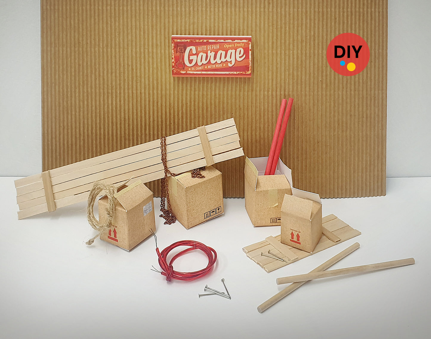 DIY Diorama accessories kit. Scale 1:18, 1:24