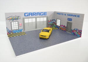 diorama model car display garage 