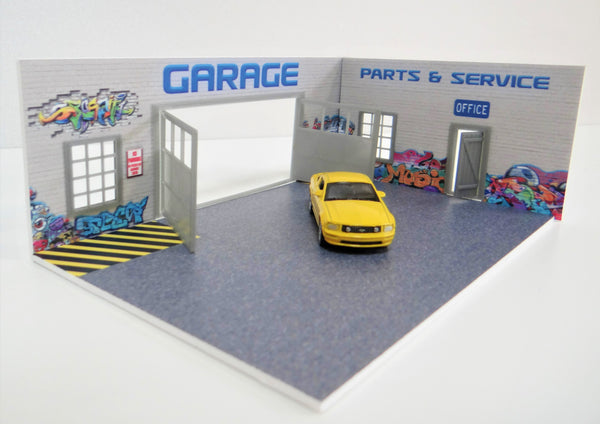 diorama scale 1/60 1/64 model car garage