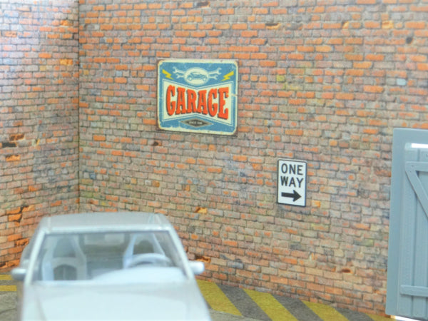 diorama garage miniature
