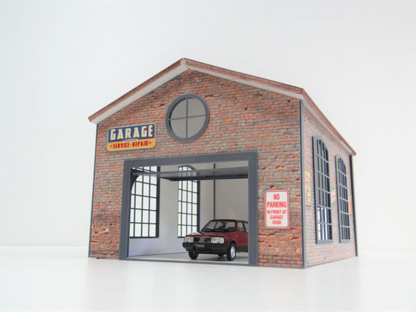 diorama garage model with lifting door