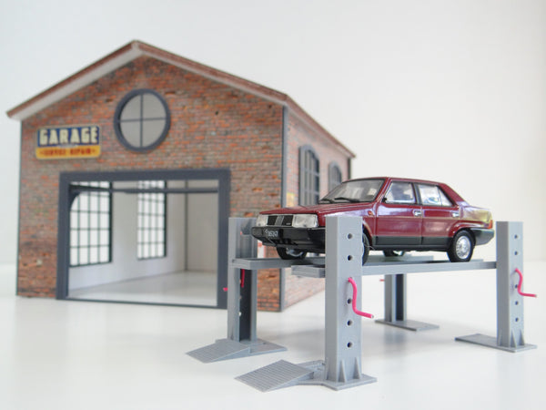 diorama lifter car models display decoration