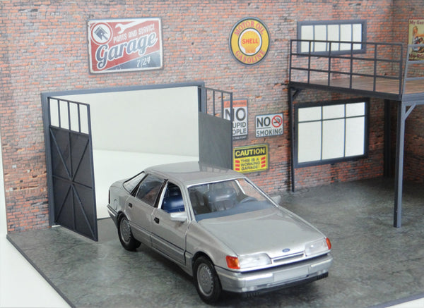 model cars display diorama garage