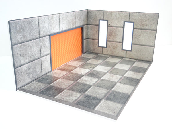 diorama "tile" garage model kit
