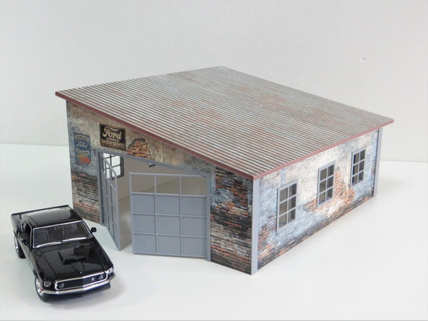 diorama model car garage scale 1/24