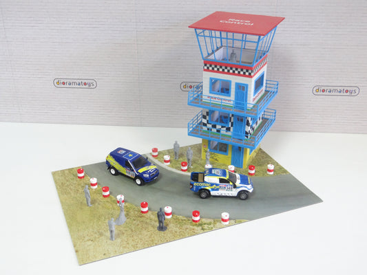 Desert rally road diorama Race track scene Scale 1:43 Car models display 1/43
