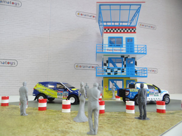 Desert rally road diorama Race track scene Scale 1:43 Car models display 1/43