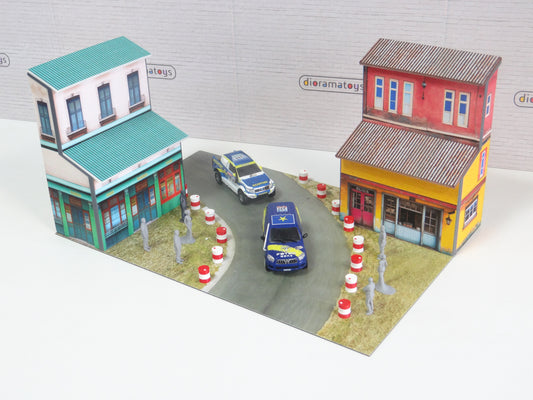 Desert racing diorama Rally track scene model Scale 1:43 Car models display 1/43