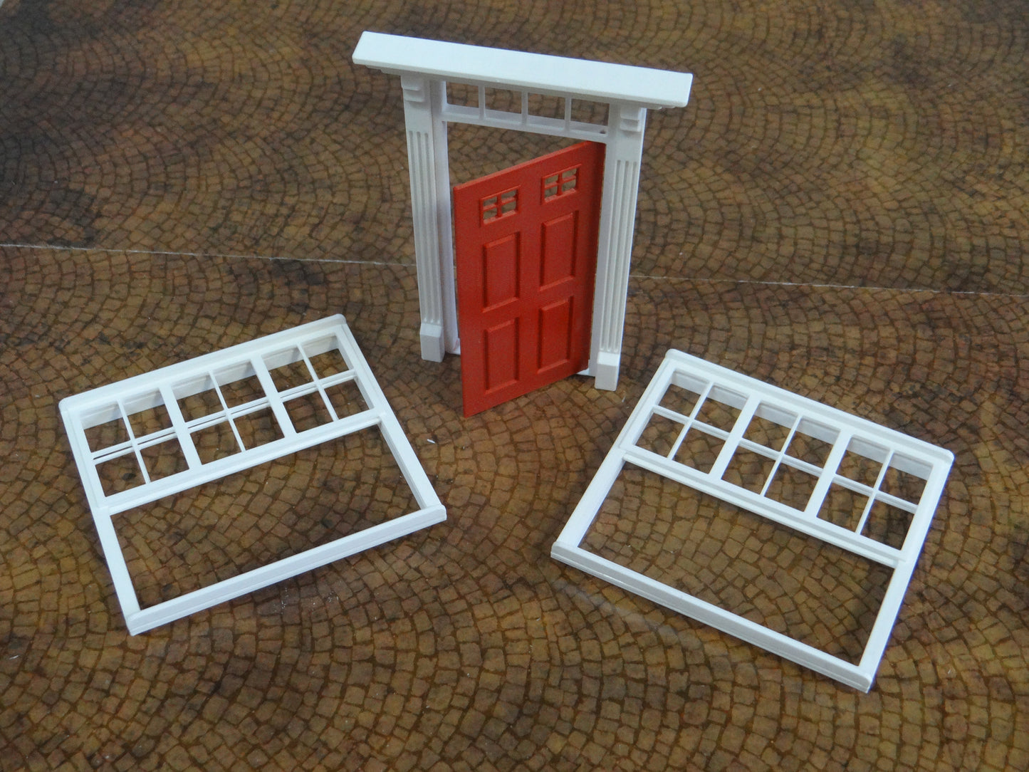 1:18 Scale White Windows for Diorama Display