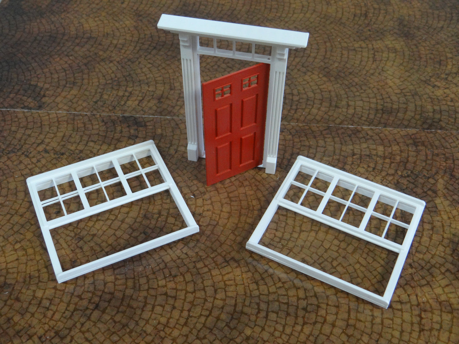 1:18 Scale White Windows for Diorama Display
