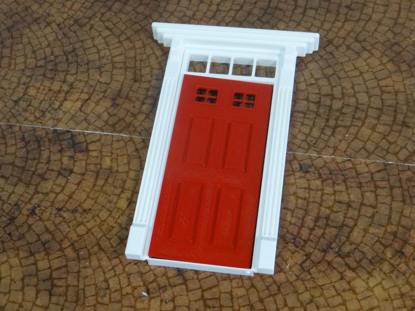 Entry door and windows Size 1/18 Diorama house building making parts 1:18 scale