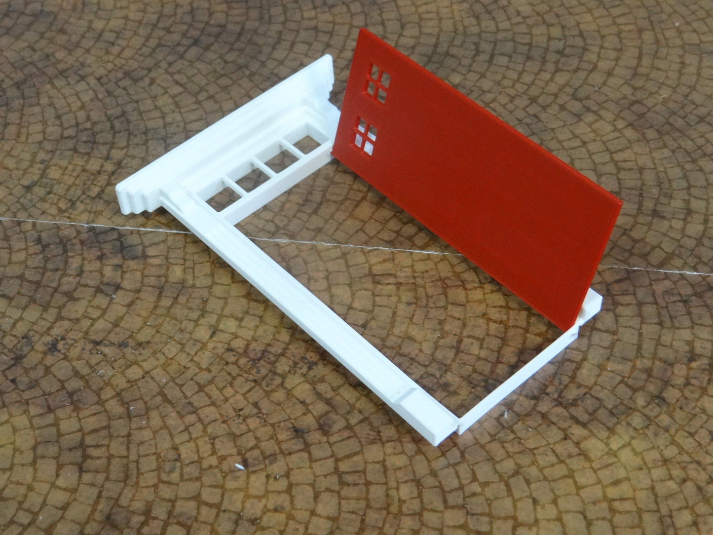 Entry door and windows Size 1/18 Diorama house building making parts 1:18 scale