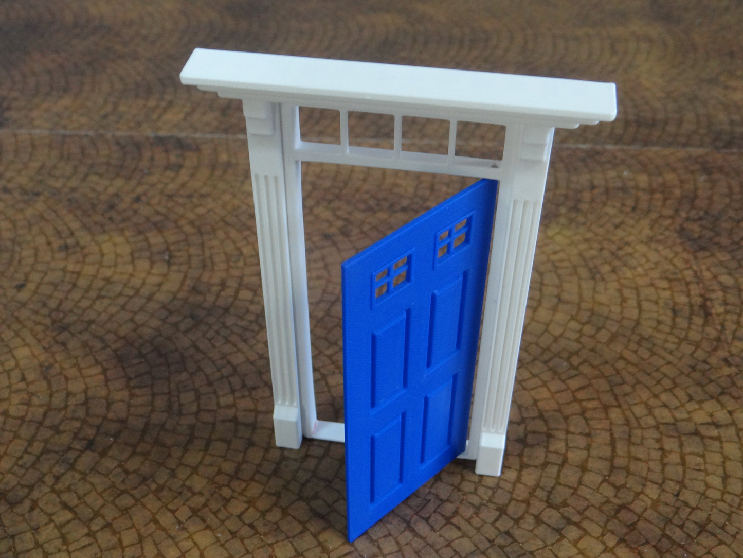 Entry door and windows Size 1/18 Diorama house building making parts 1:18 scale