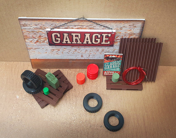 Garage decoration set. Scale 1:18.