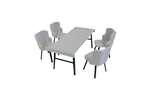 Kitchen furnishing 1:18 scale Diorama decor Dining Table & Chair Set 1/18 size