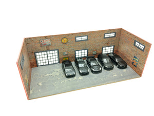 Auto parts and service garage Diorama model kit 1:60-64