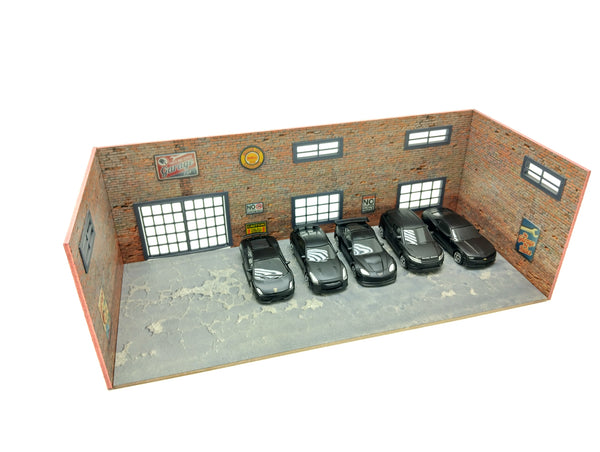 Auto parts and service garage Diorama model kit 1:60-64