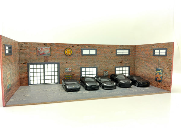 Auto parts and service garage Diorama model kit 1:60-64