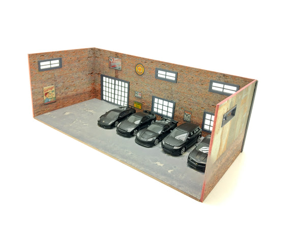 Auto parts and service garage Diorama model kit 1:60-64