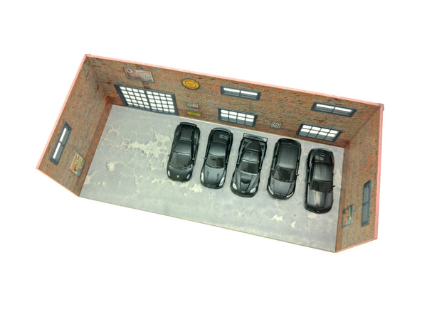 Auto parts and service garage Diorama model kit 1:60-64