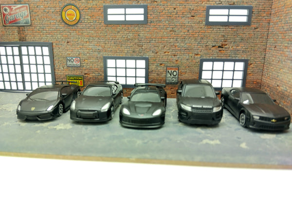 Auto parts and service garage Diorama model kit 1:60-64