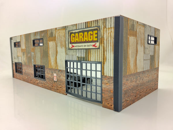 Auto parts and service garage Diorama model kit 1:60-64