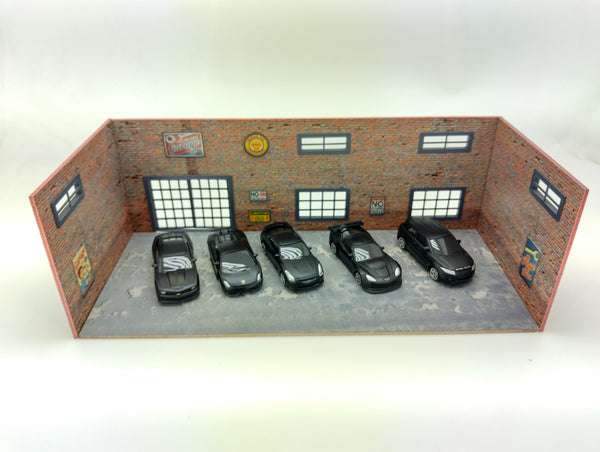 Auto parts and service garage Diorama model kit 1:60-64