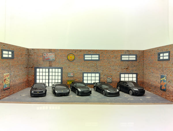 Auto parts and service garage Diorama model kit 1:60-64