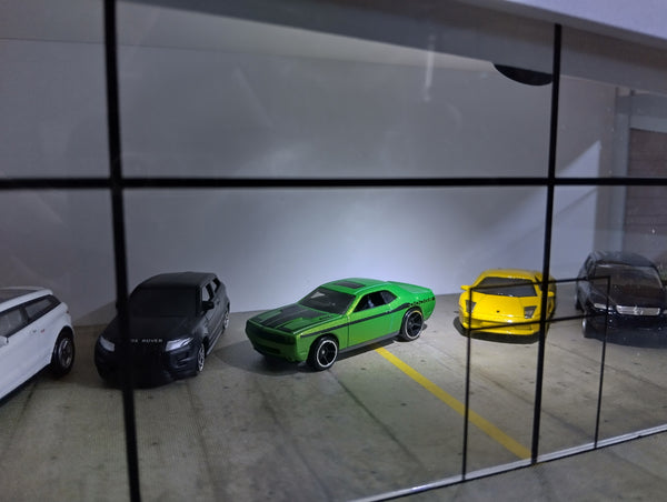 Luxury cars showroom with LED lights Scale 1:60-1:64 Diorama model kit