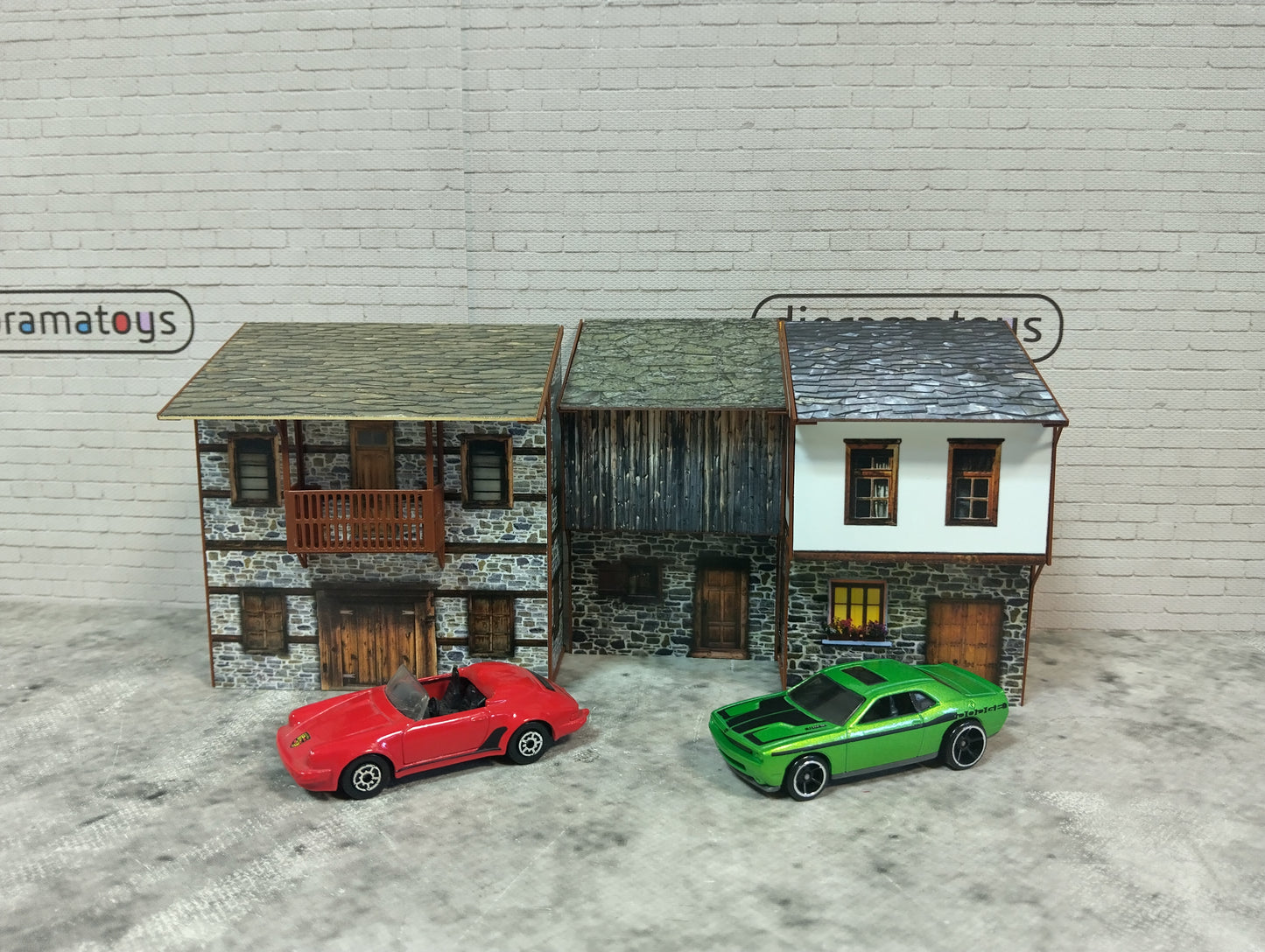 Diorama model kits 1/60-64 scale Country houses