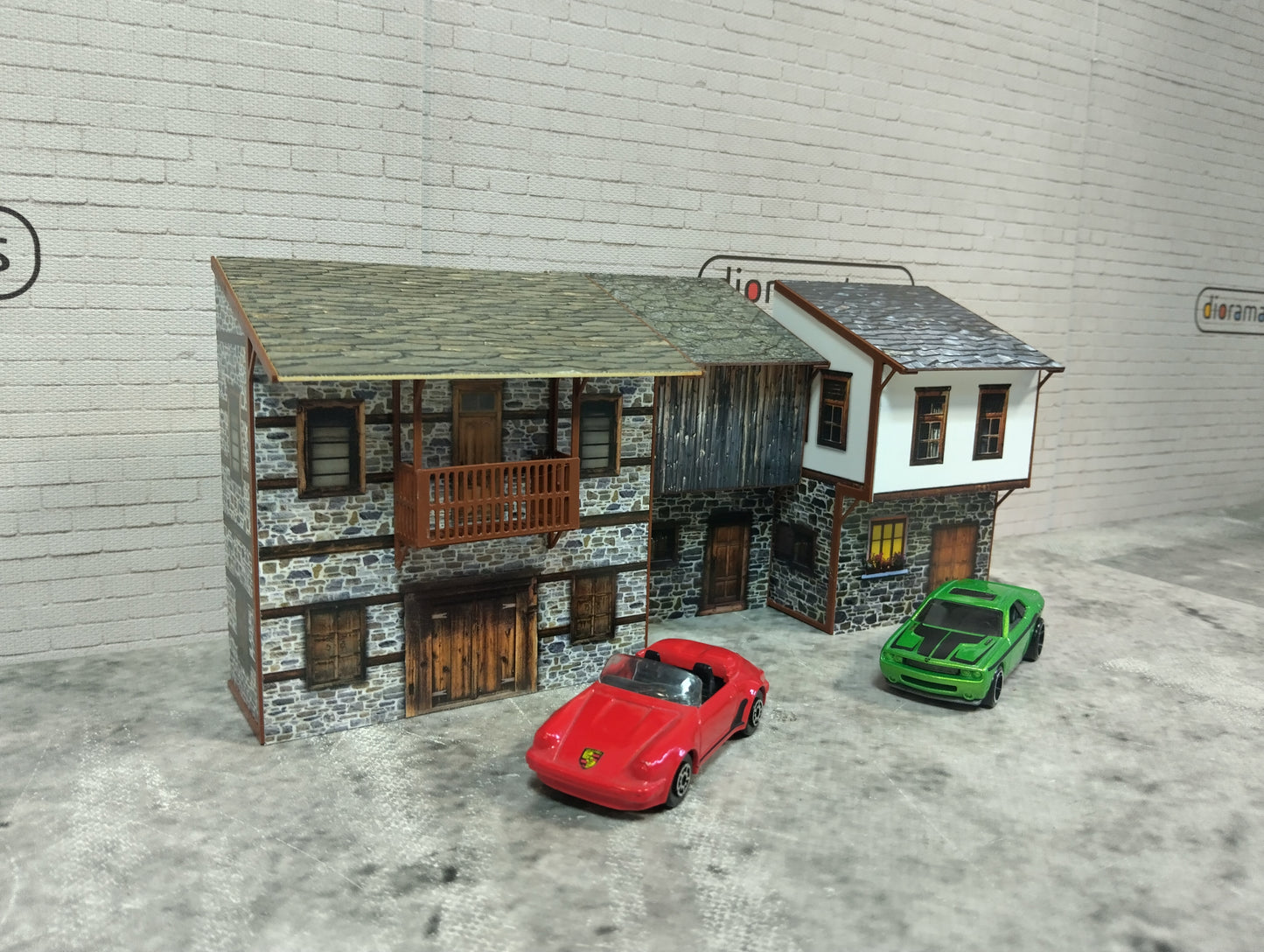 Diorama model kits 1/60-64 scale Country houses