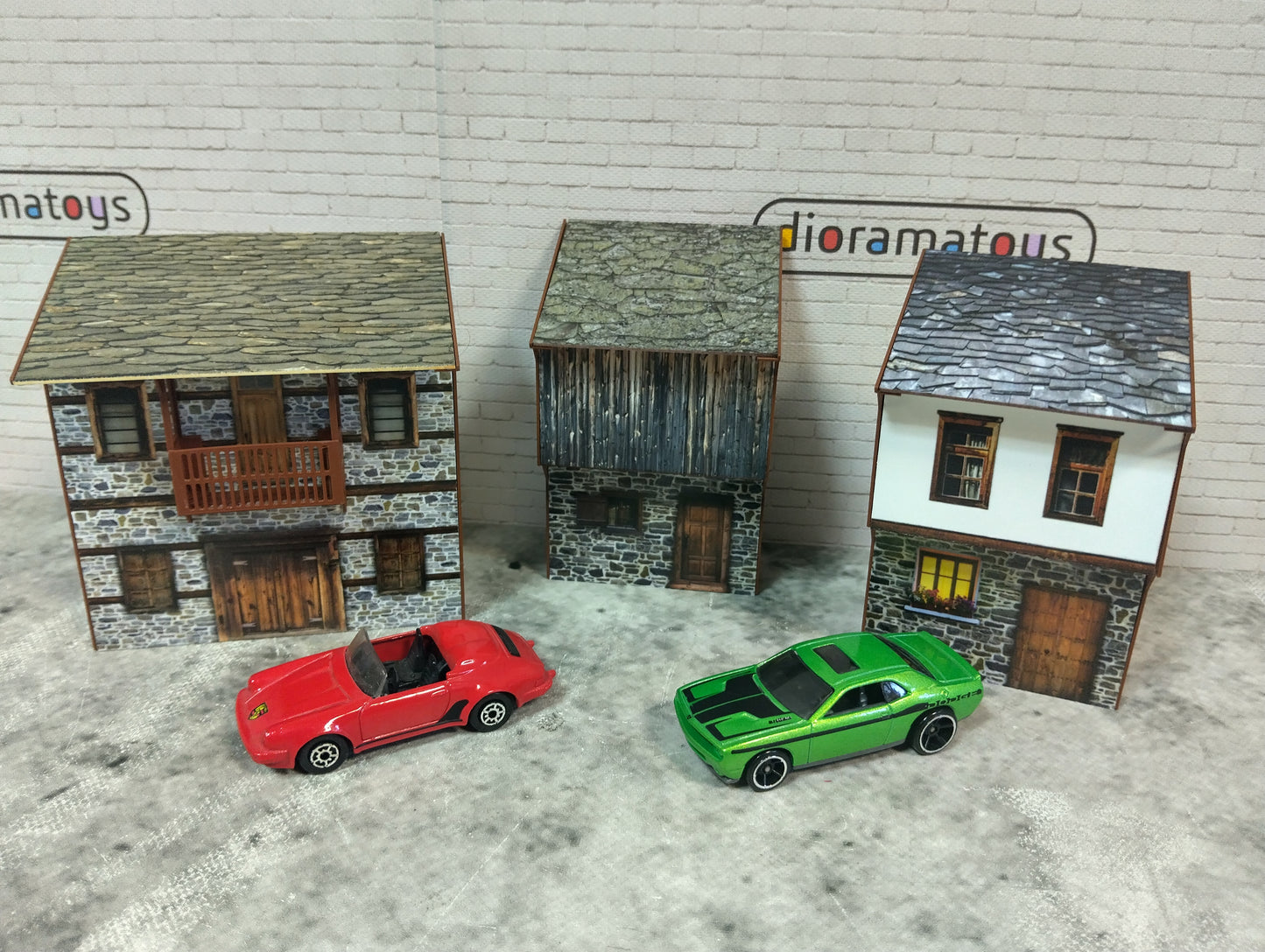 Diorama model kits 1/60-64 scale Country houses
