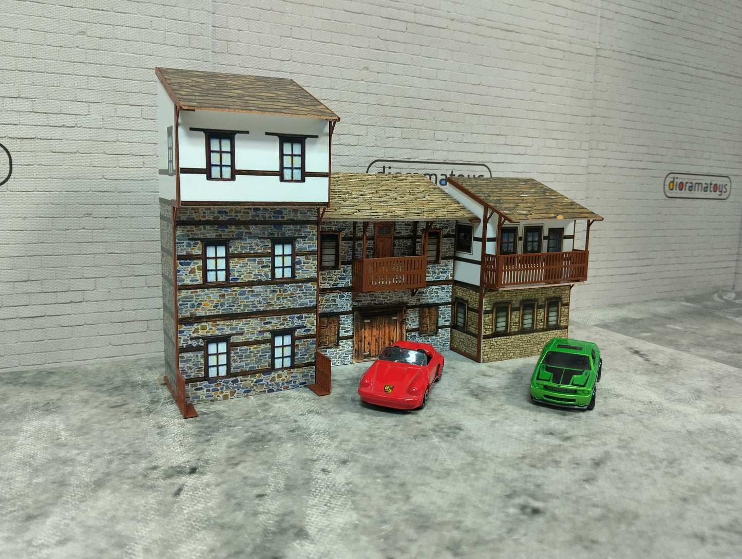 Diorama model kits 1/60-64 scale Country houses